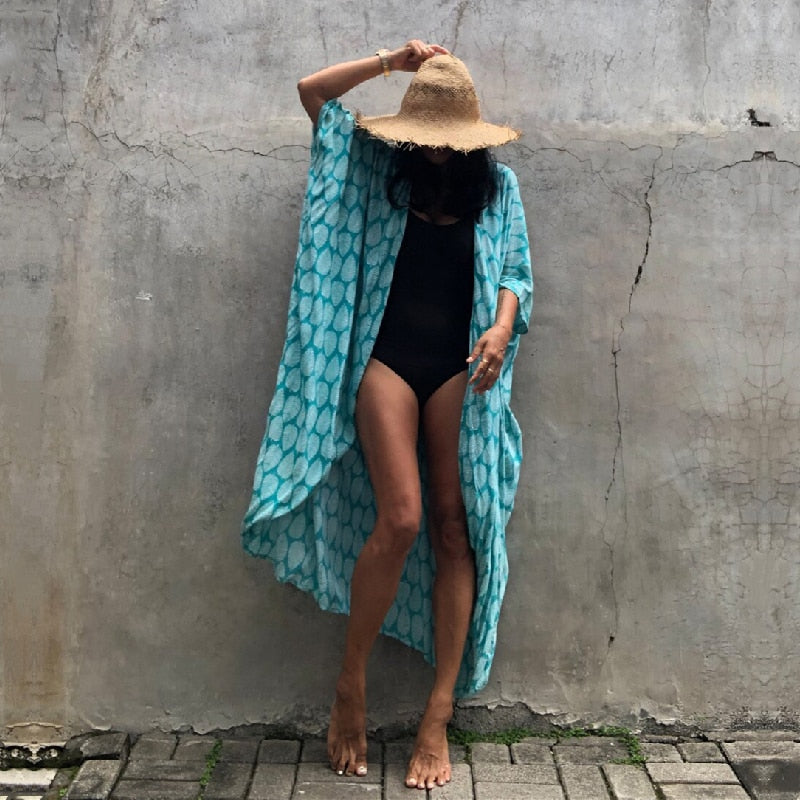 Embroidery Kaftan Boho Beach Tunic - Top Boho