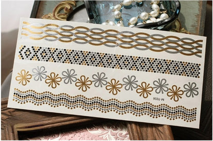 Metallic Body Art Tattoo Sticker - Top Boho