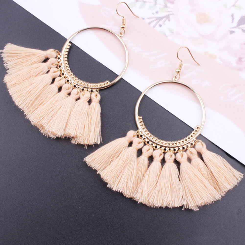 Bohemian Tassel Drop Earrings - Top Boho