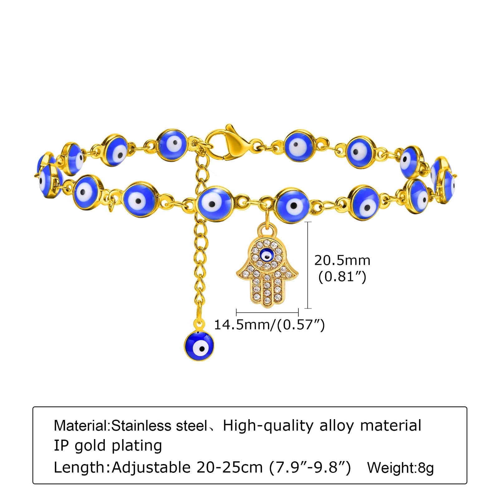Boho Evil Eye Anklets - Top Boho