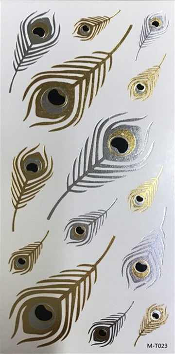 Metallic Body Art Tattoo Sticker - Top Boho