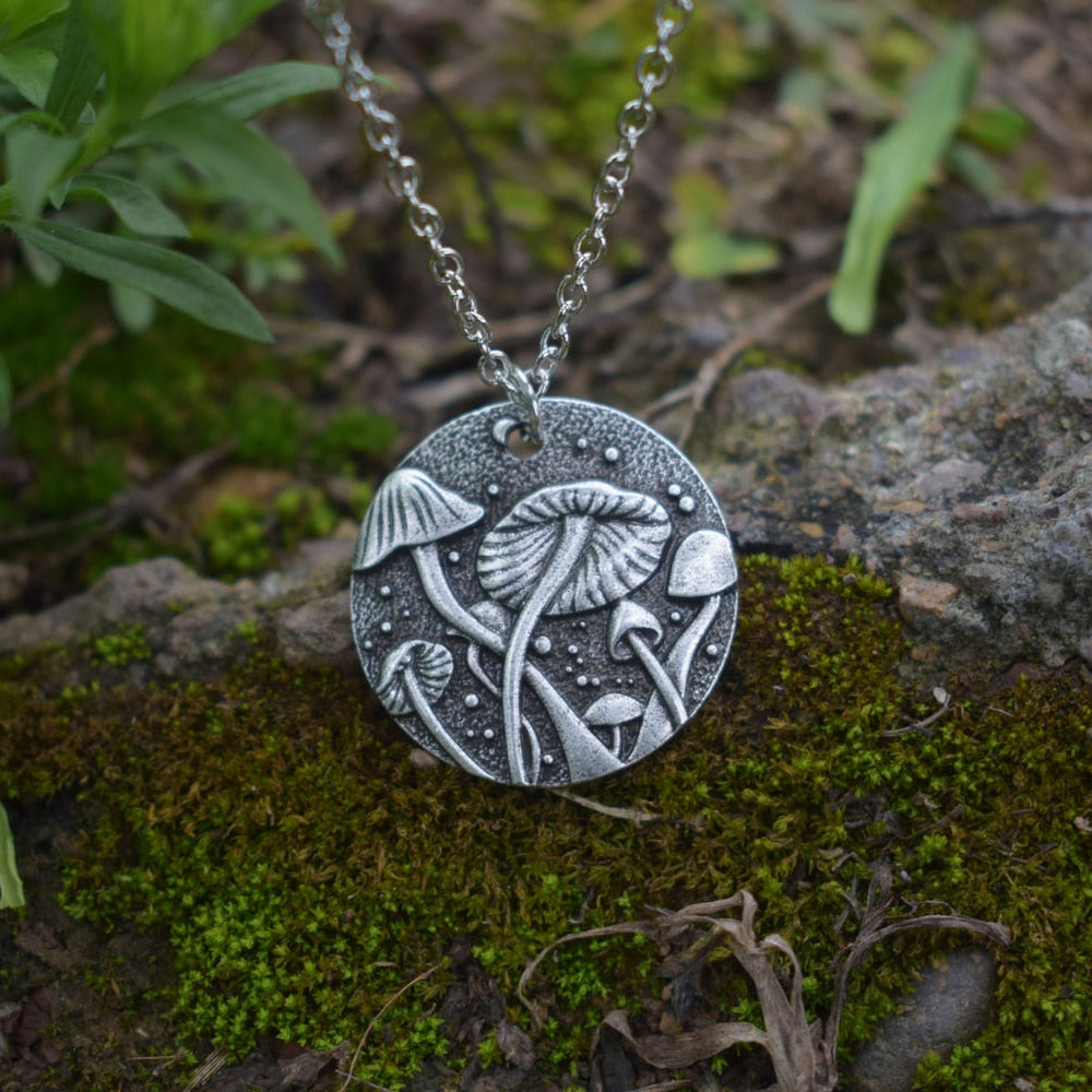 Mushroom Planet Pendant Necklace - Top Boho