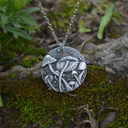 Mushroom Planet Pendant Necklace - Top Boho