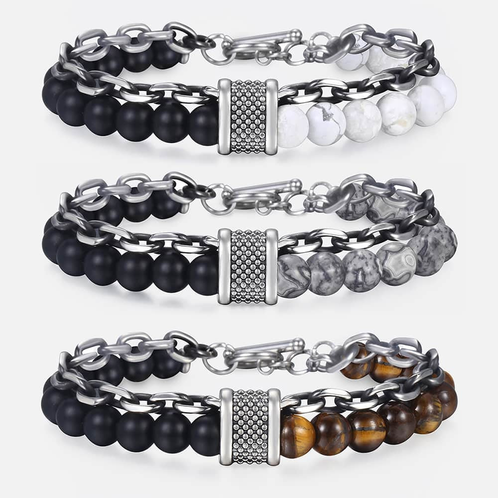 Tiger Eye Stone Beaded Bracelet - Top Boho