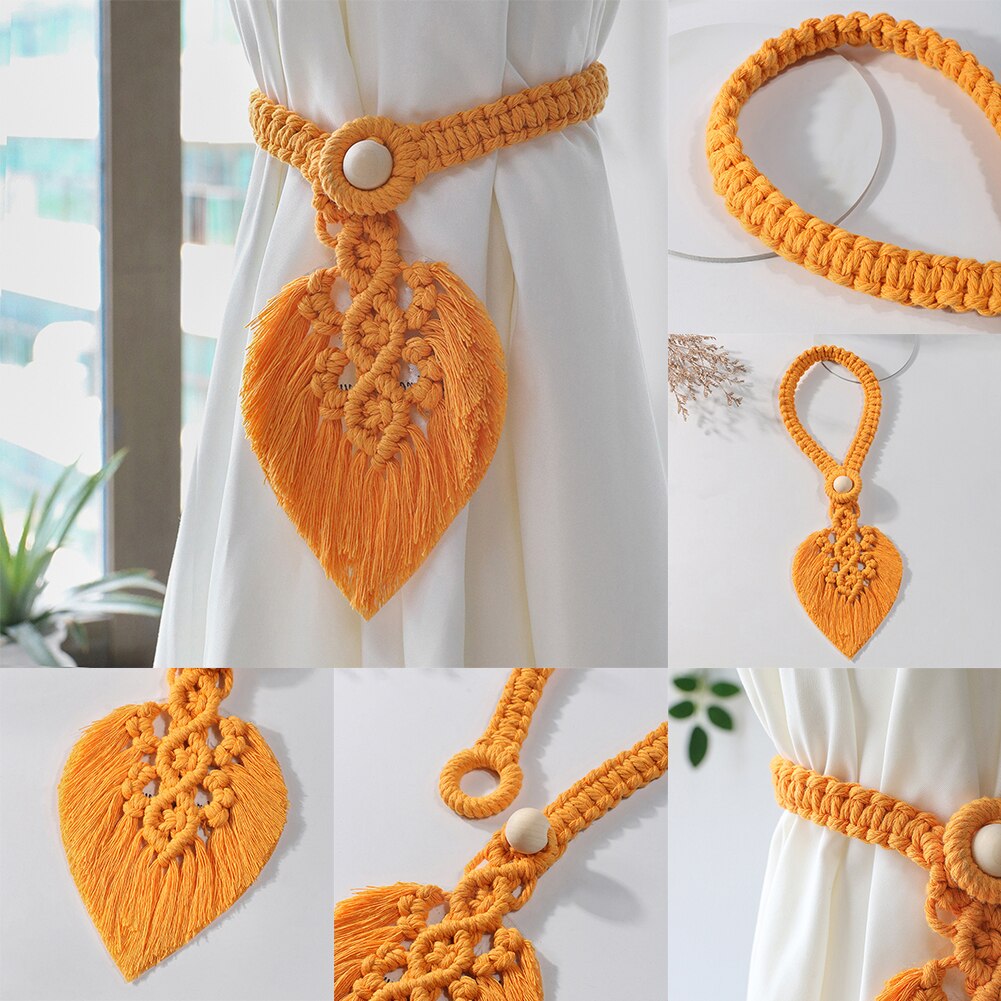Boho Leaf Curtain Tieback - Top Boho
