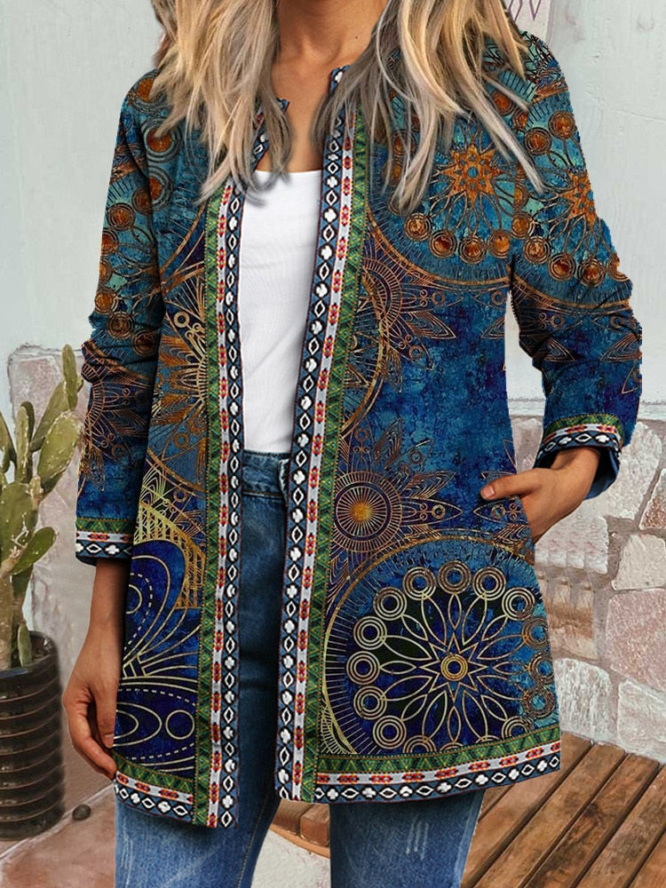 Boho Chic Floral Vintage Jacket - Top Boho