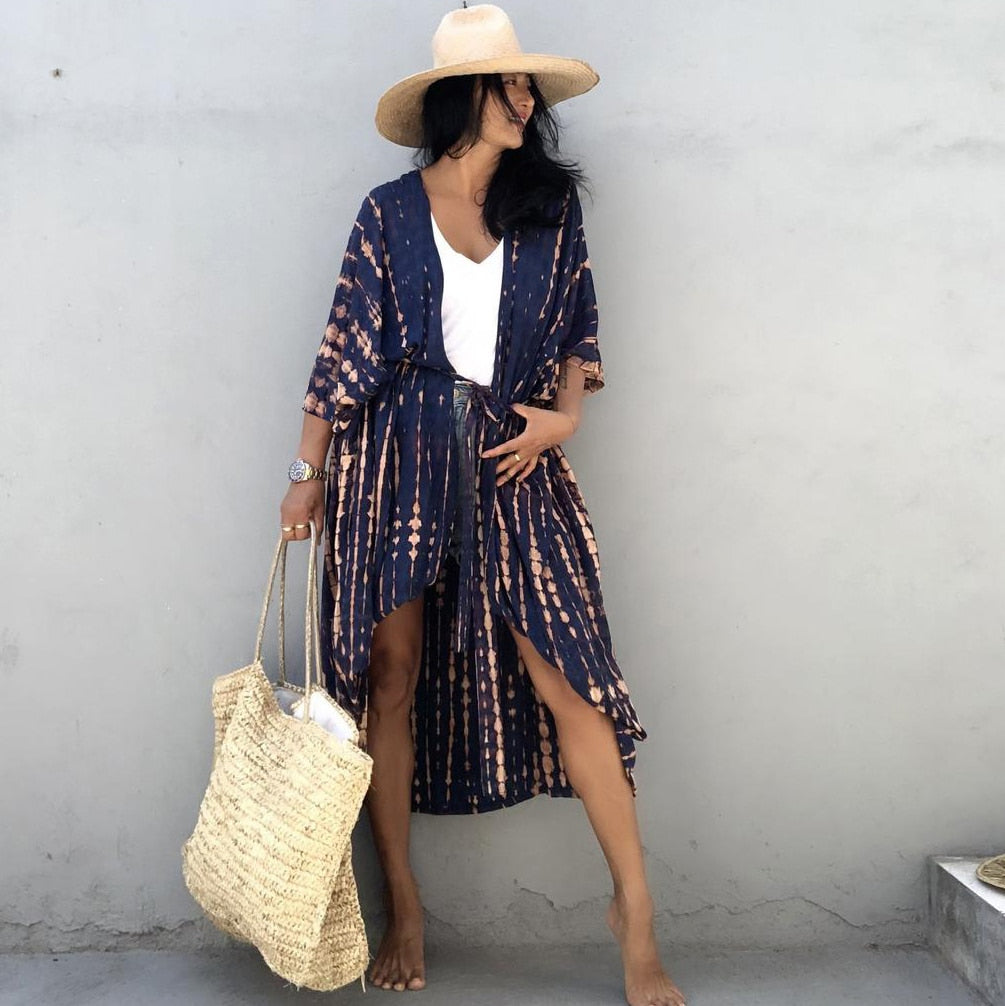 Embroidery Kaftan Boho Beach Tunic - Top Boho