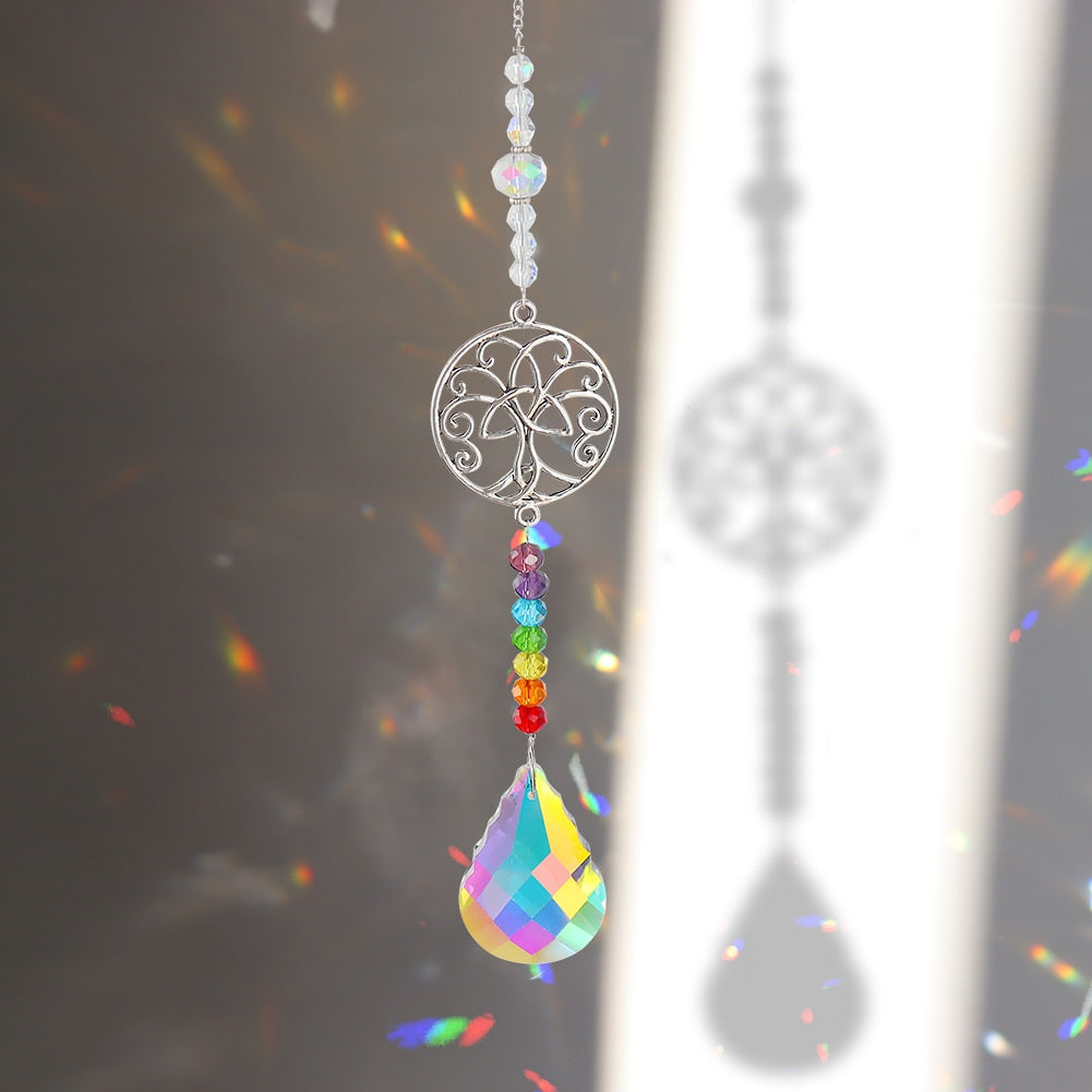 Crystal Wind Chime Rainbow Prisms Pendant - Top Boho
