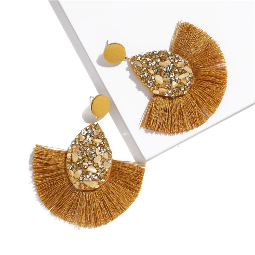 Bohemian Tassel Drop Earrings - Top Boho