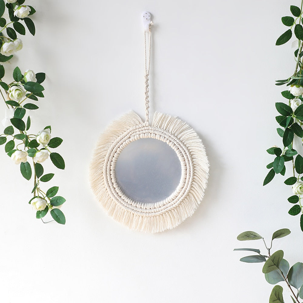 Boho Chic Macrame Round Mirror - Top Boho