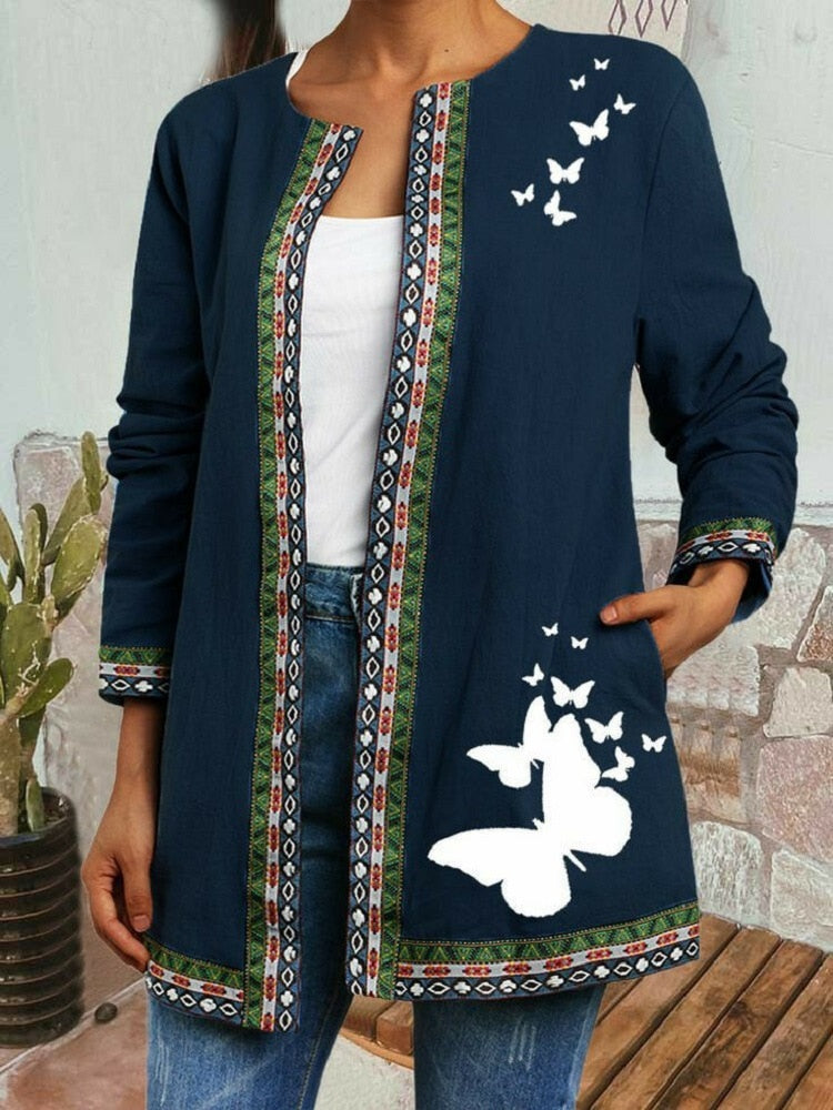 Boho Chic Floral Vintage Jacket - Top Boho