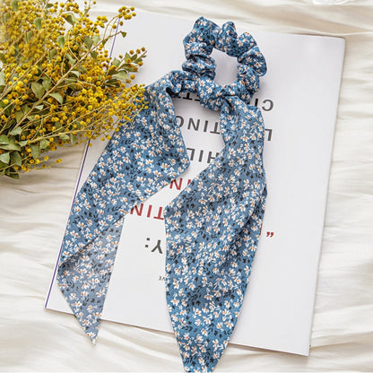 Boho Chic Ribbon Hair Scrunchies