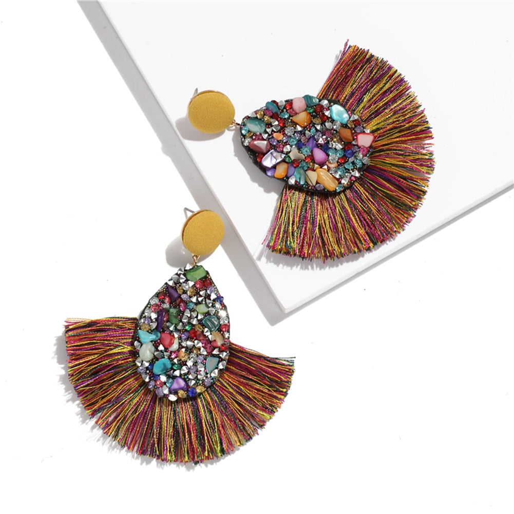 Bohemian Tassel Drop Earrings - Top Boho