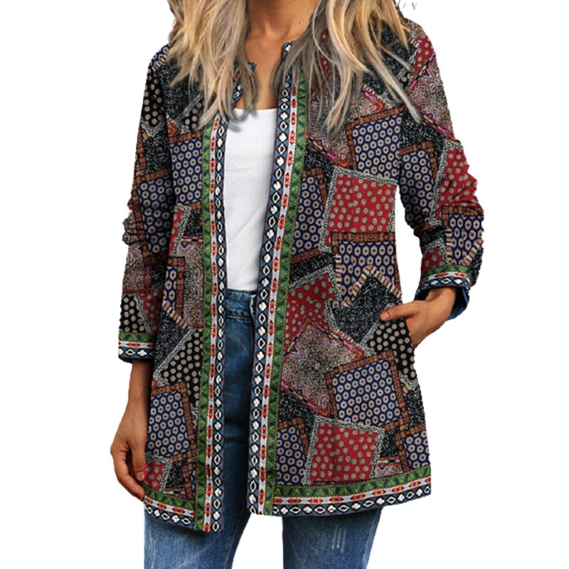 Boho Chic Floral Vintage Jacket - Top Boho