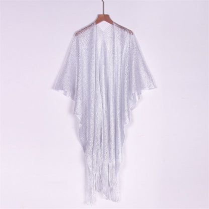 Sheer Knitted Boho Tunic Cover Up - Top Boho