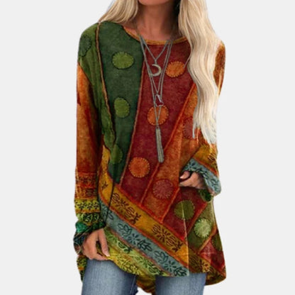 Patchwork Long Sleeve Sweater
