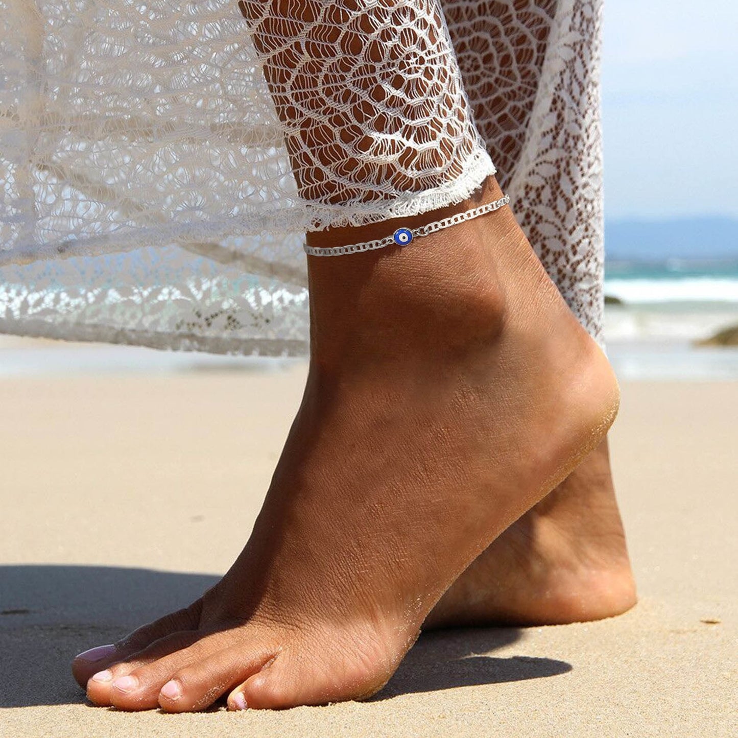 Boho Evil Eye Anklets - Top Boho