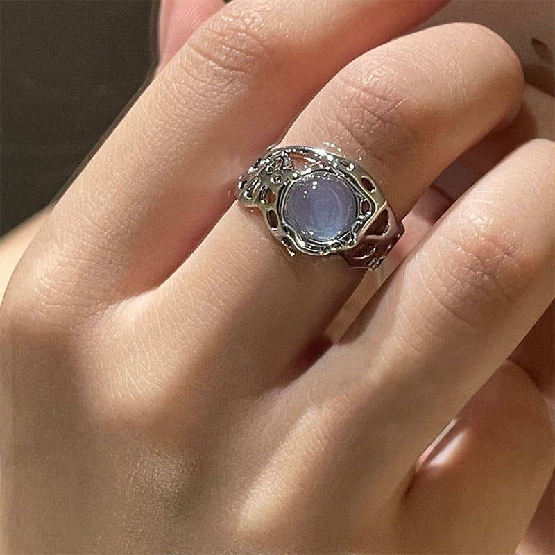 Opal Irregular Natural Stone Ring