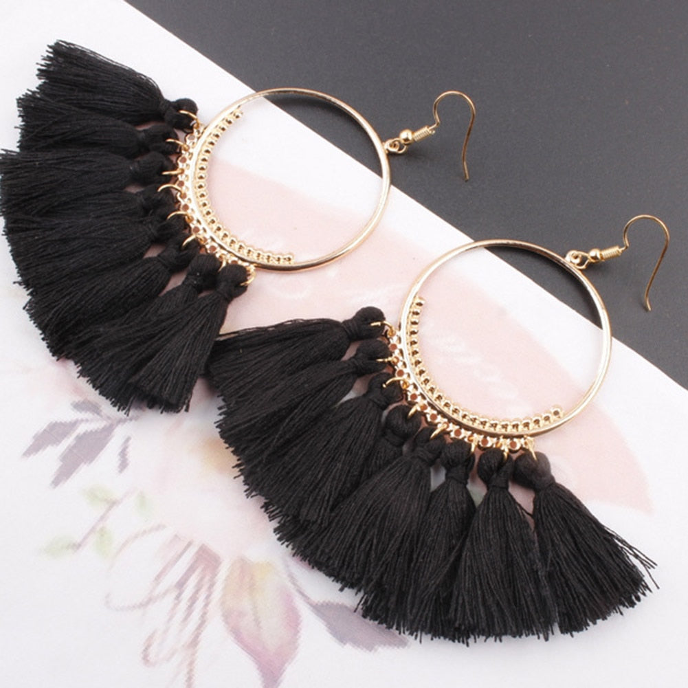 Bohemian Tassel Drop Earrings - Top Boho