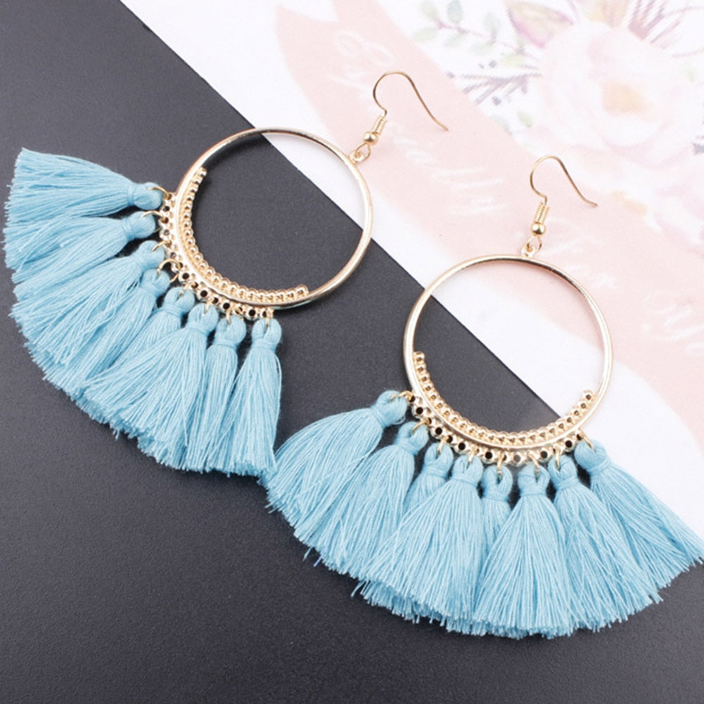 Bohemian Tassel Drop Earrings - Top Boho