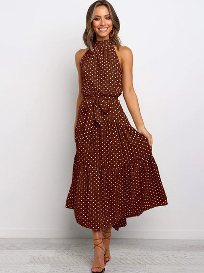 Boho Chic Halter Maxi Dress - Top Boho