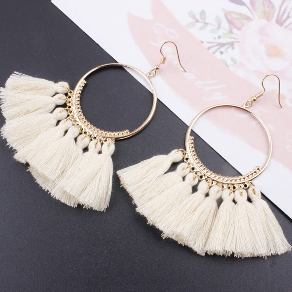 Bohemian Tassel Drop Earrings - Top Boho