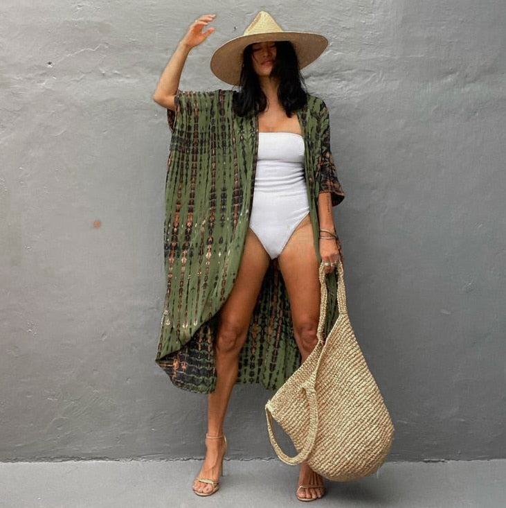 Embroidery Kaftan Boho Beach Tunic - Top Boho