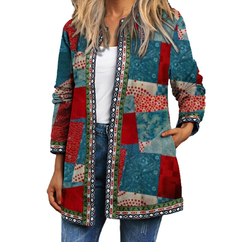 Boho Chic Floral Vintage Jacket - Top Boho