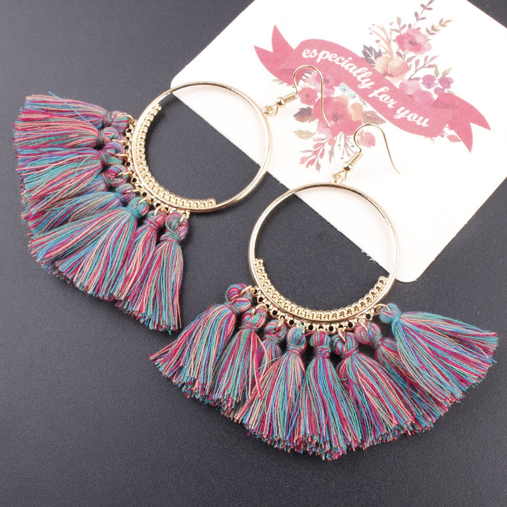 Bohemian Tassel Drop Earrings - Top Boho