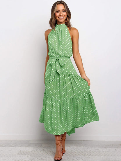 Boho Chic Halter Maxi Dress - Top Boho