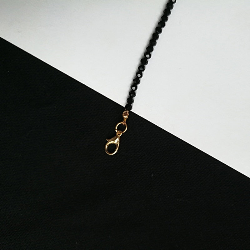 Boho Chic Black Bead Necklace - Top Boho