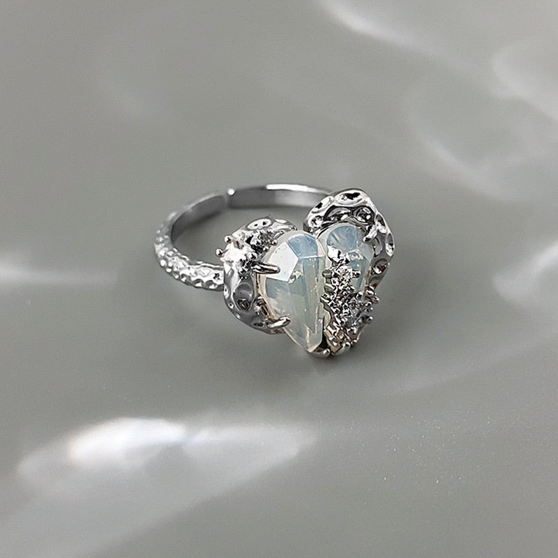 Opal Irregular Natural Stone Ring