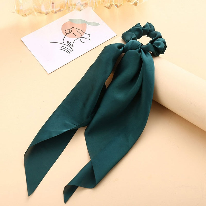 Boho Chic Ribbon Hair Scrunchies