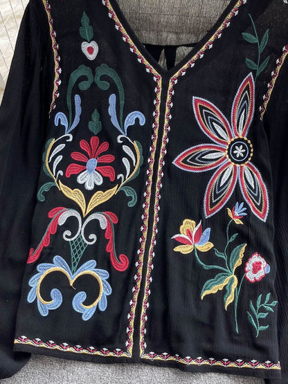 Bohemian Embroidered Blouse