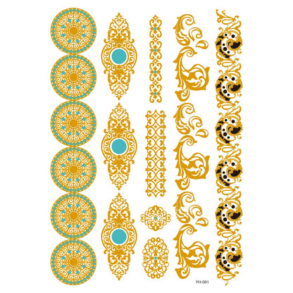 Metallic Body Art Tattoo Sticker - Top Boho