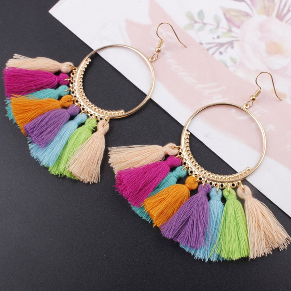 Bohemian Tassel Drop Earrings - Top Boho