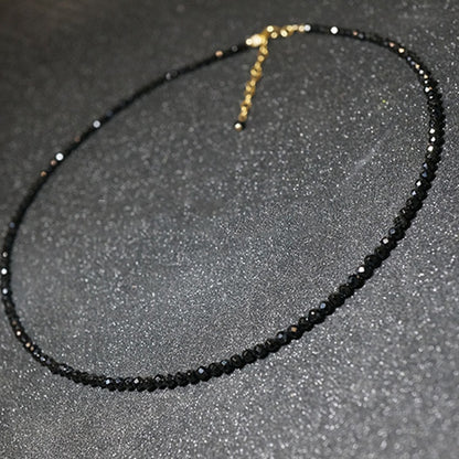 Boho Chic Black Bead Necklace