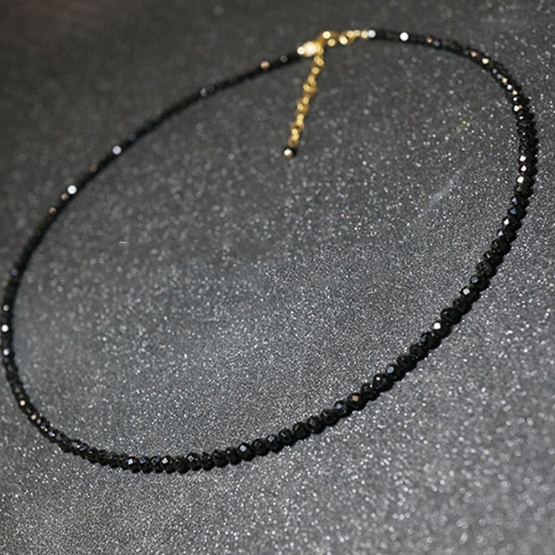 Boho Chic Black Bead Necklace - Top Boho