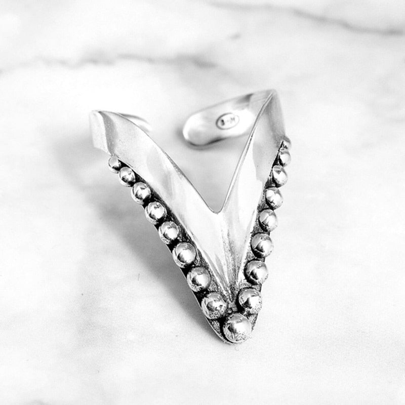 Vintage Bohemian Chevron Thumb Ring