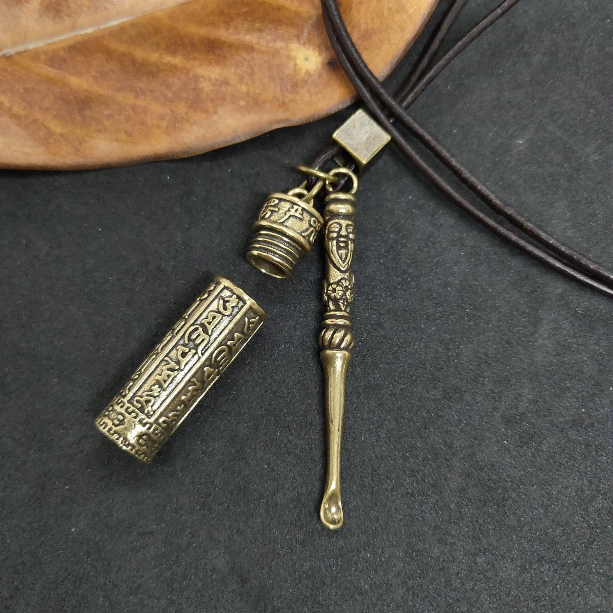 Mini Spoon with Brass Jar Pendants - Top Boho