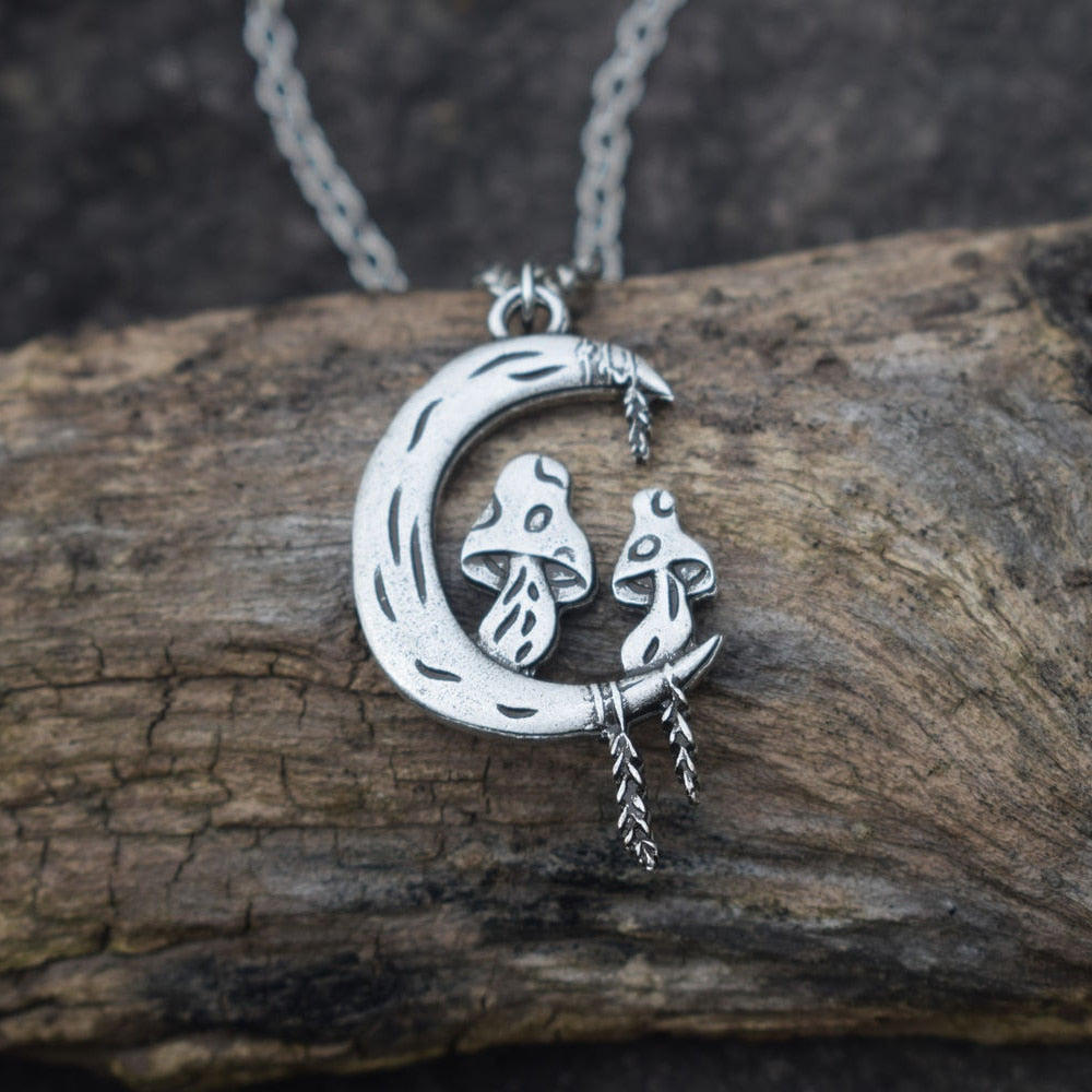 Mushroom Planet Pendant Necklace - Top Boho