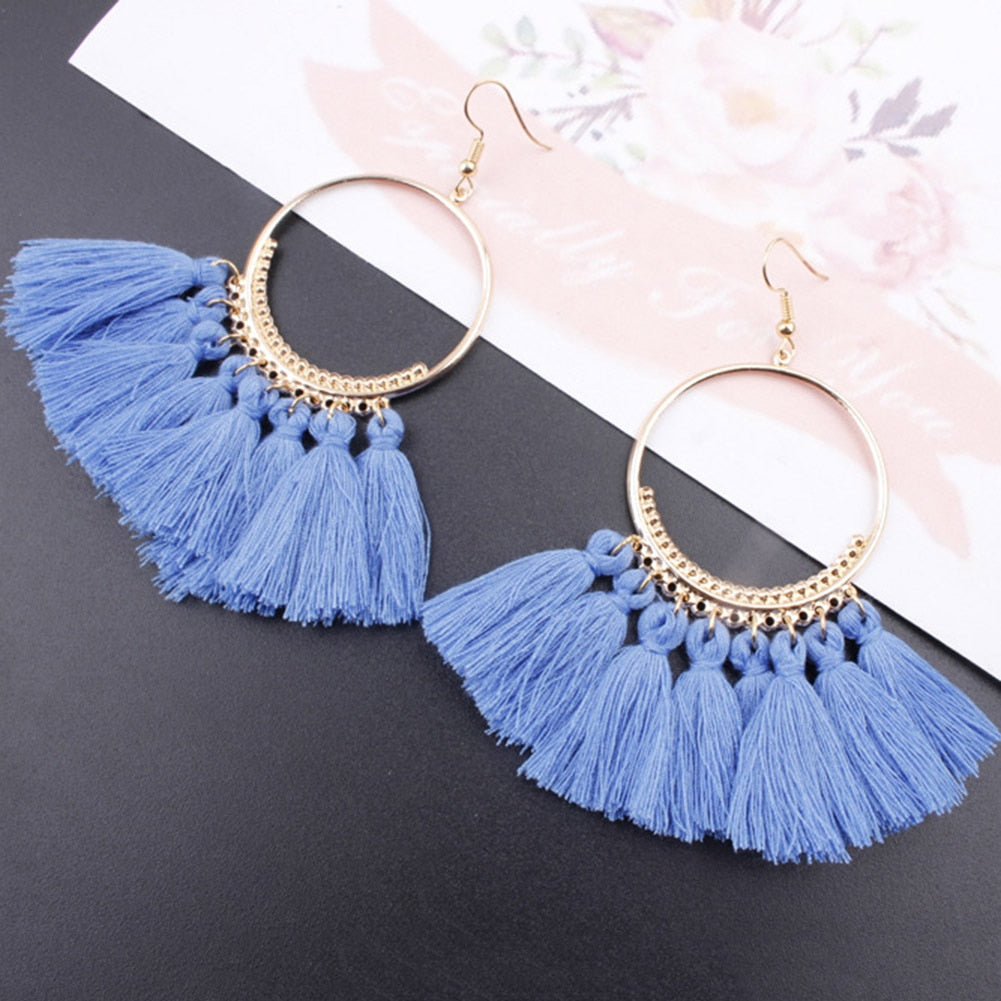 Bohemian Tassel Drop Earrings - Top Boho