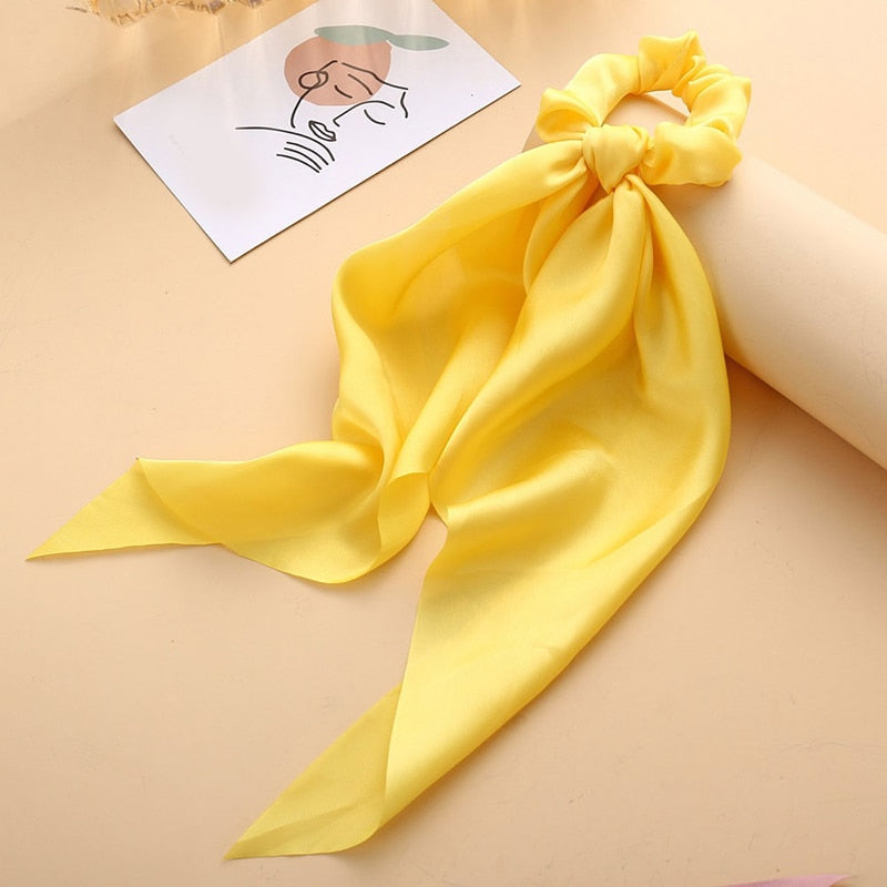 Boho Chic Ribbon Hair Scrunchies