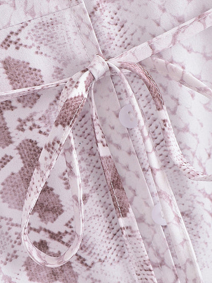 Boho Snake Print Maxi Dress