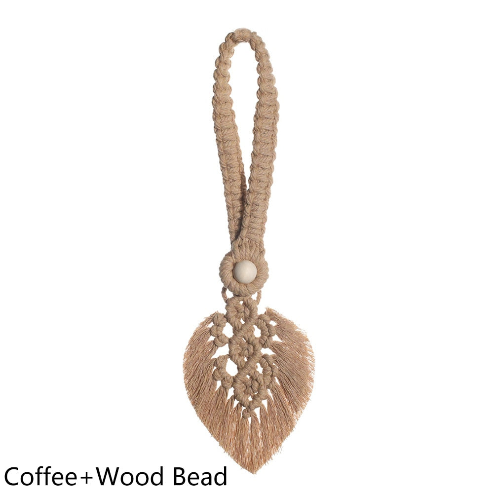 Boho Leaf Curtain Tieback - Top Boho