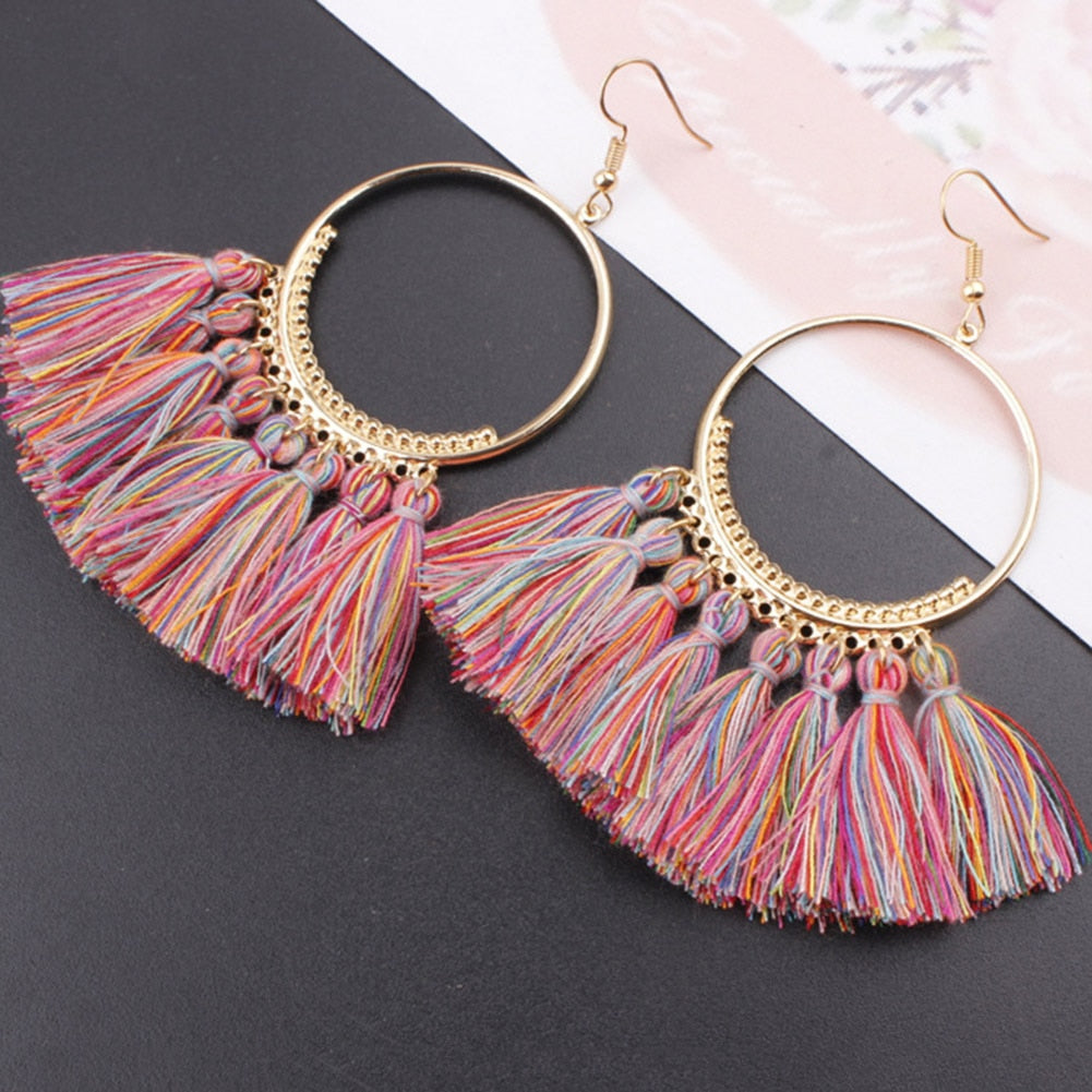 Bohemian Tassel Drop Earrings - Top Boho