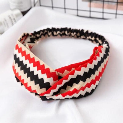 Boho Cross Knotted Bow Headband